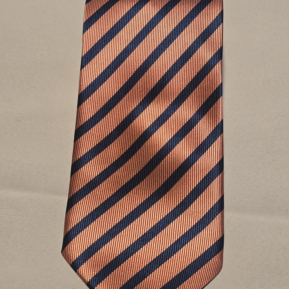 Striped Orange and Black Men's Tie